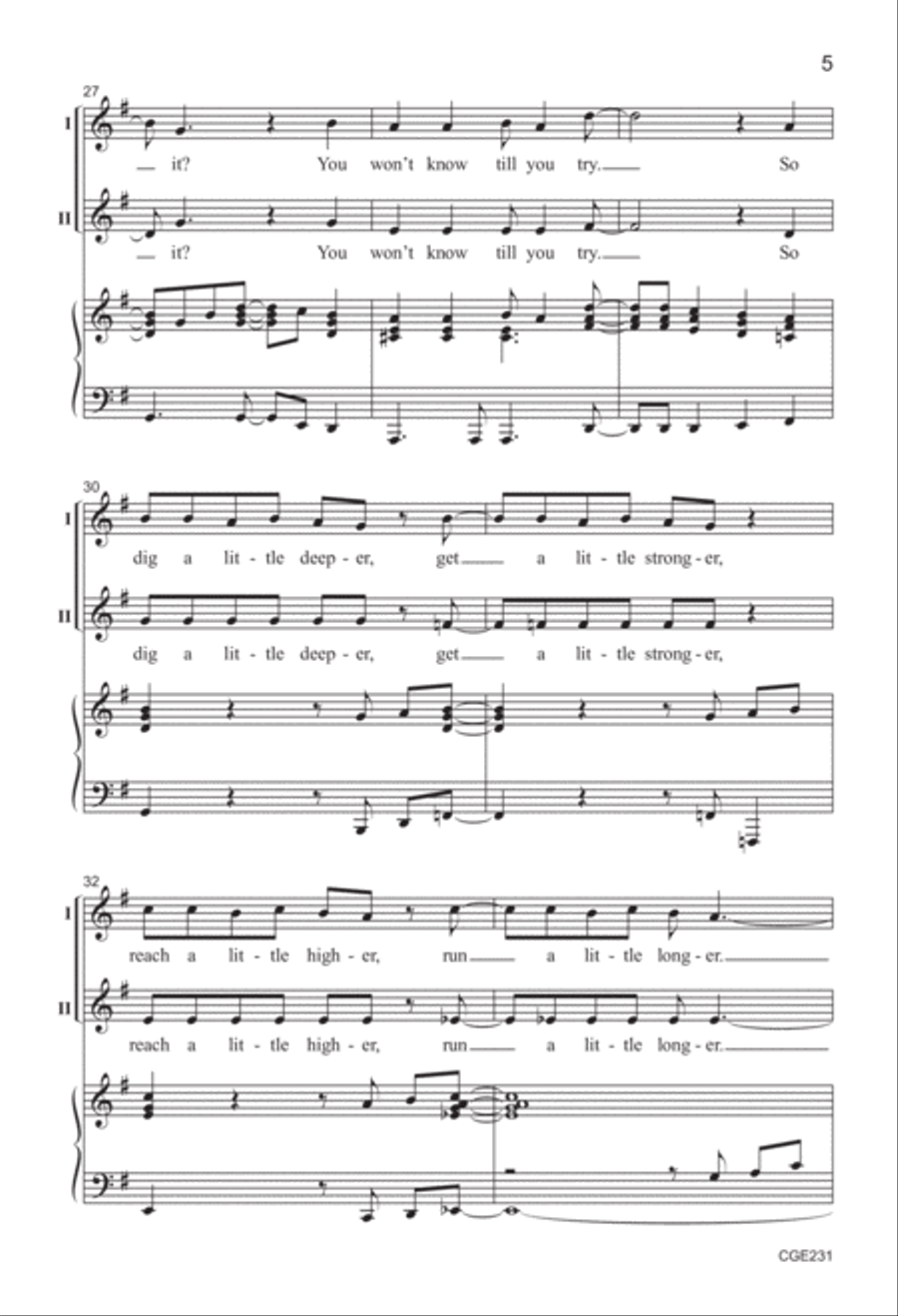Teach Your Dreams to Fly (Two-part) 2-Part scores gallery preview page 5