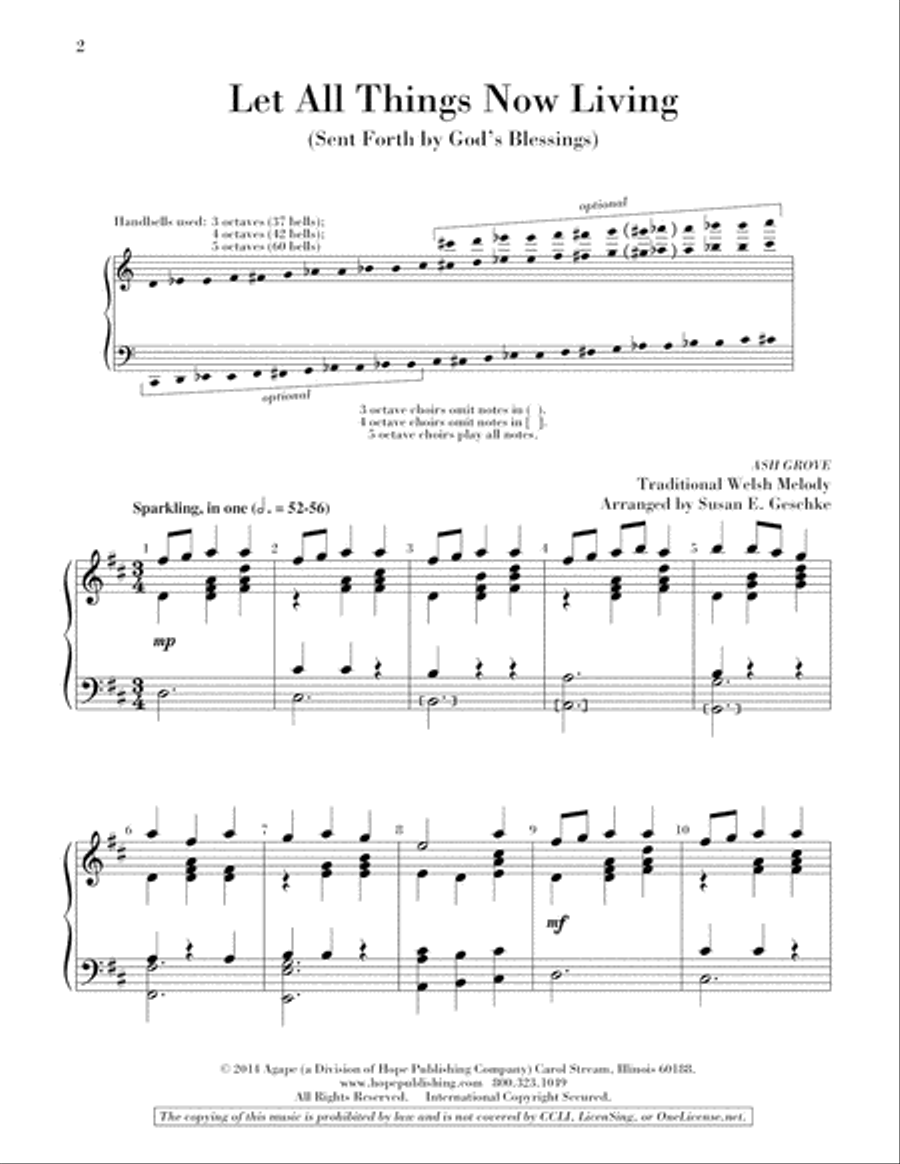 Let All Things Now Living 5-Octaves scores gallery preview page 3
