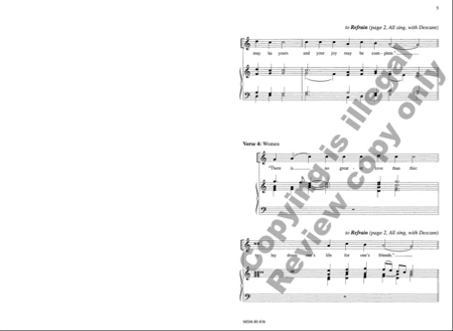 A New Commandment I Give You 4-Part scores gallery preview page 5