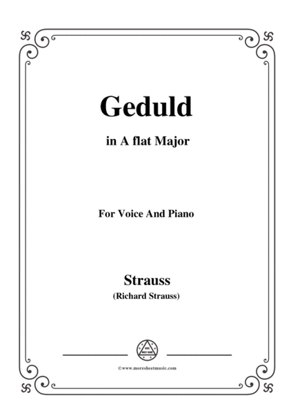 Richard Strauss-Geduld in A flat Major,for Voice and Piano image number null