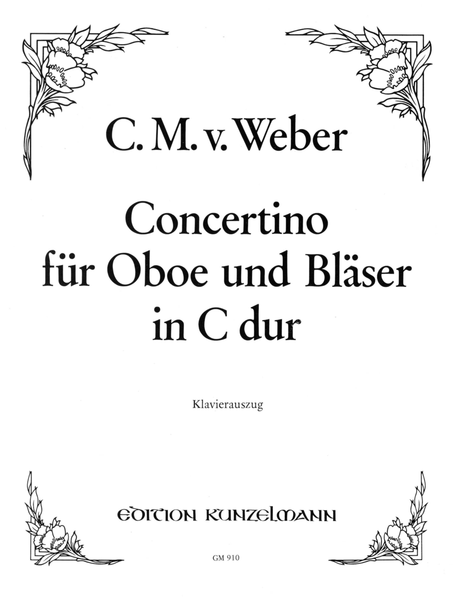 Concertino for oboe and winds Piano scores gallery preview page 1