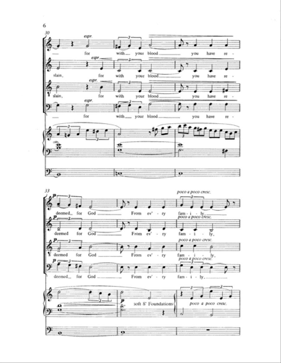 A Song to the Lamb 4-Part scores gallery preview page 15