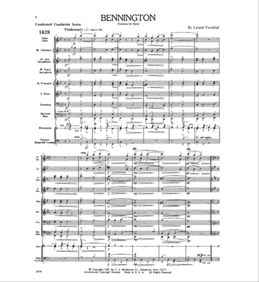 Bennington Bennington Concert Band scores gallery preview page 3