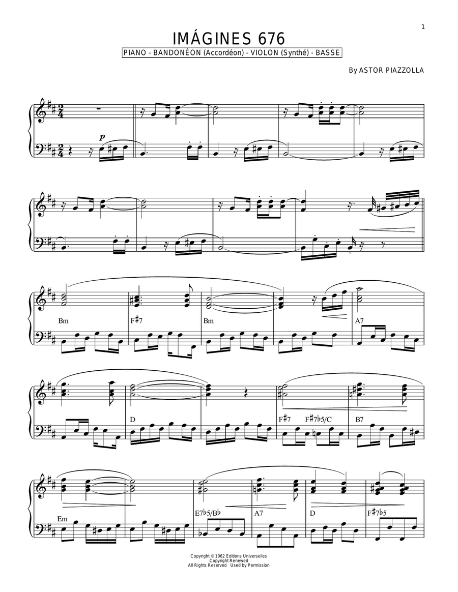 Imagines 676 Piano Solo scores gallery preview page 1