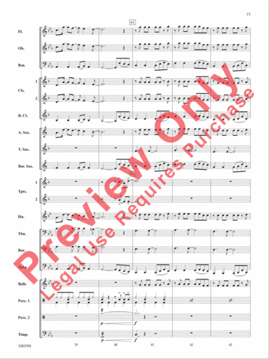 Flowers Flowers Concert Band scores gallery preview page 16
