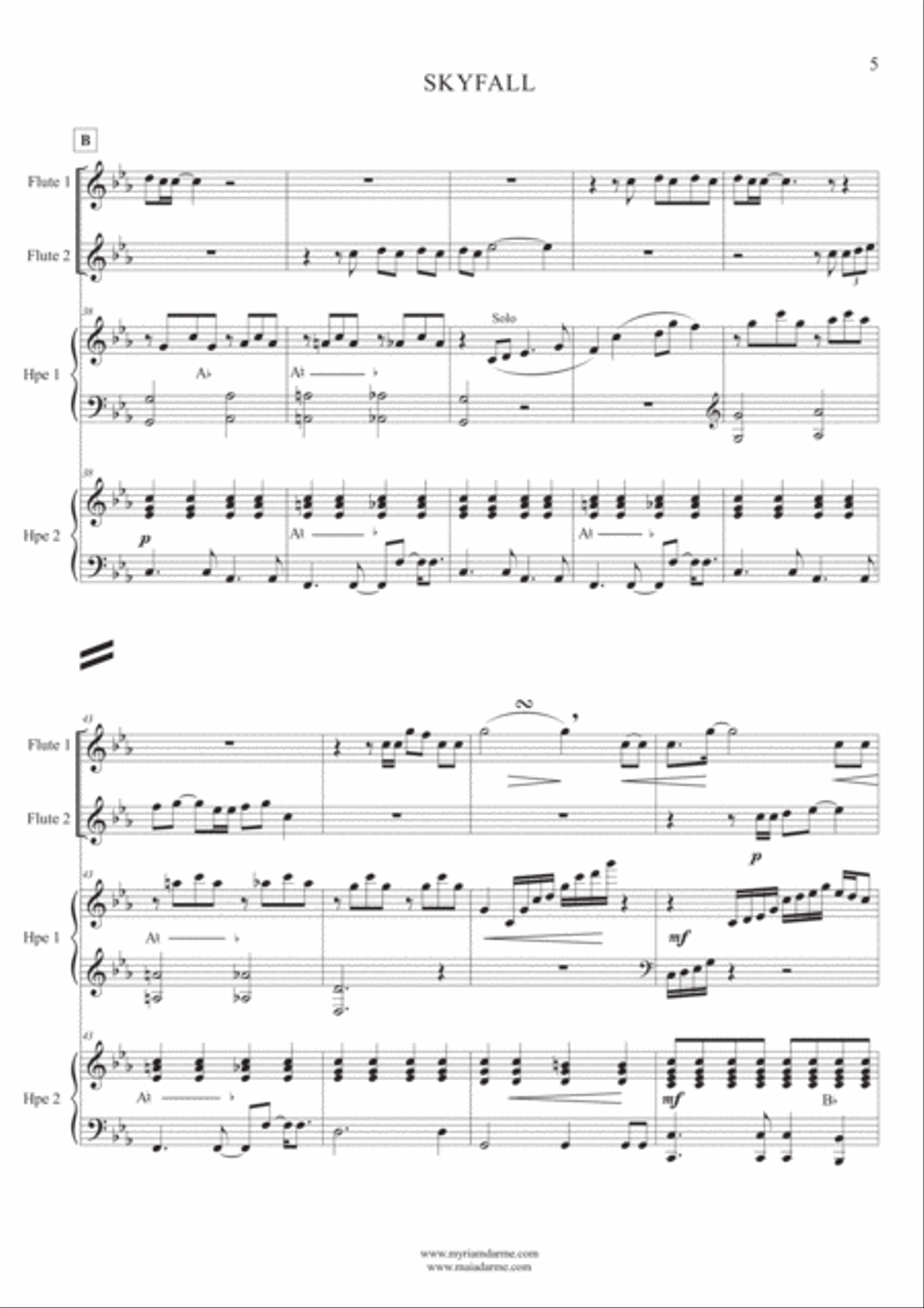 Skyfall Woodwind Ensemble scores gallery preview page 6
