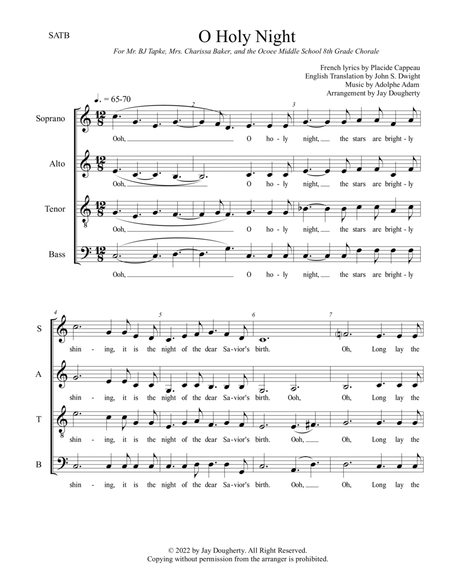 Free Choir Sheet Music – O Holy Night – Michael Kravchuk