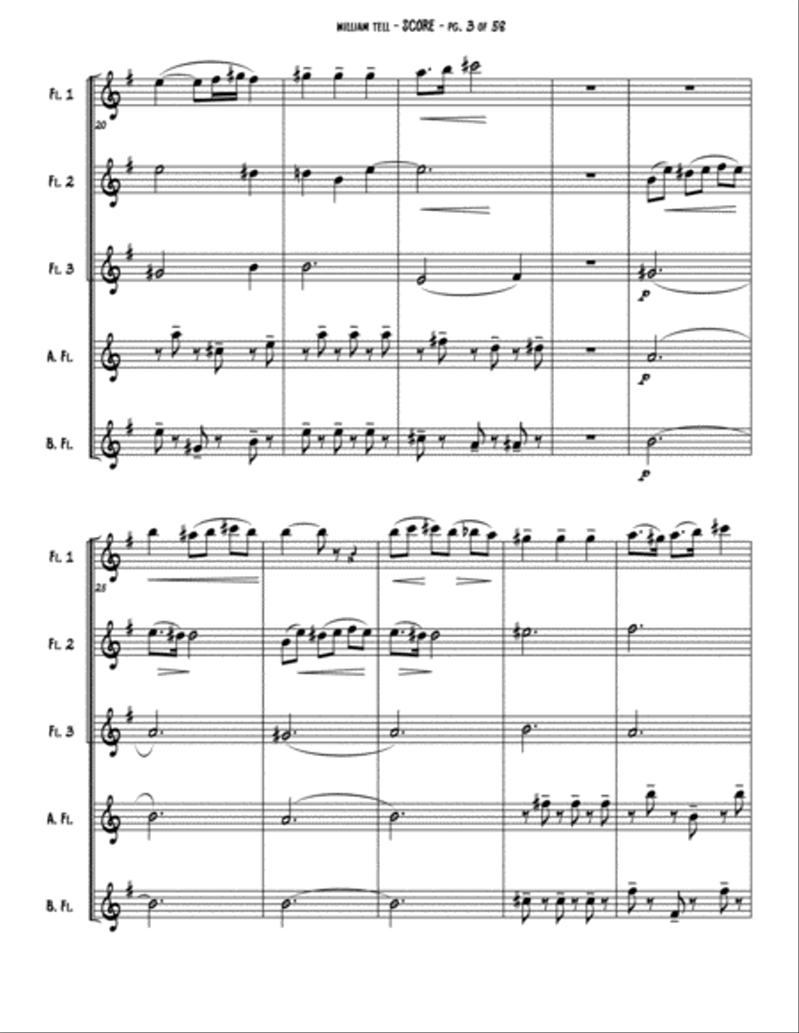William Tell Overture Woodwind Ensemble scores gallery preview page 4
