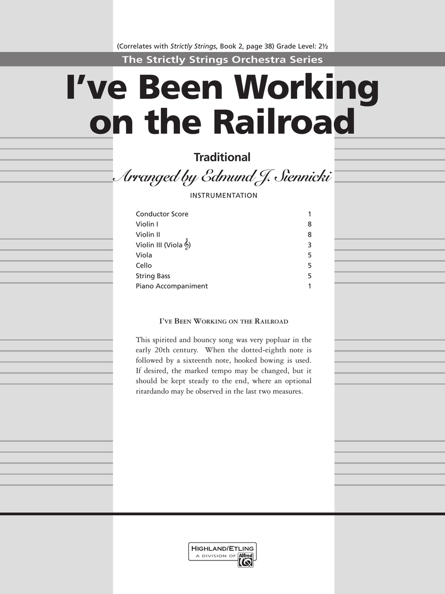 I've Been Working on the Railroad: Score