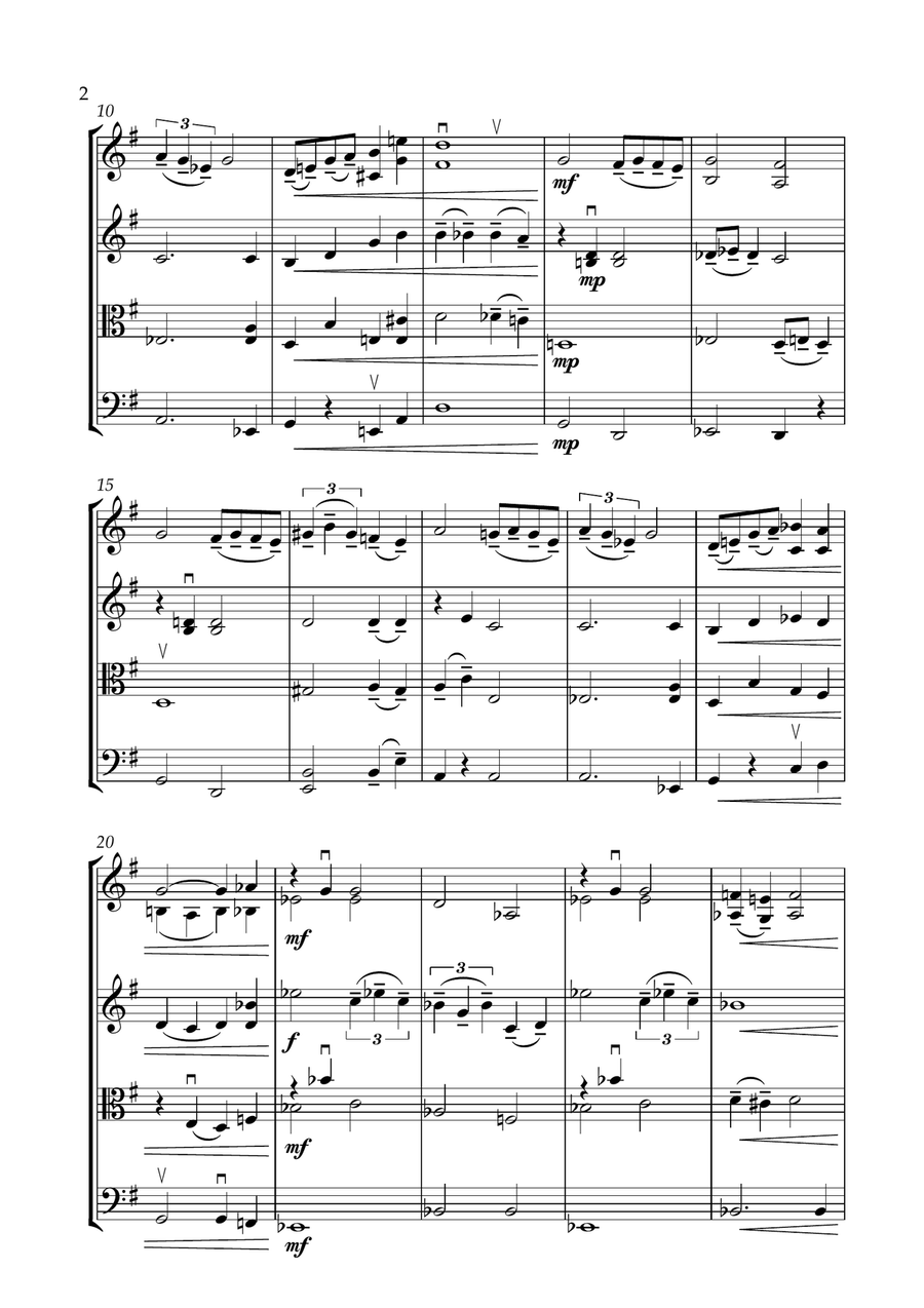 Dream A Little Dream Of Me String Quartet scores gallery preview page 2