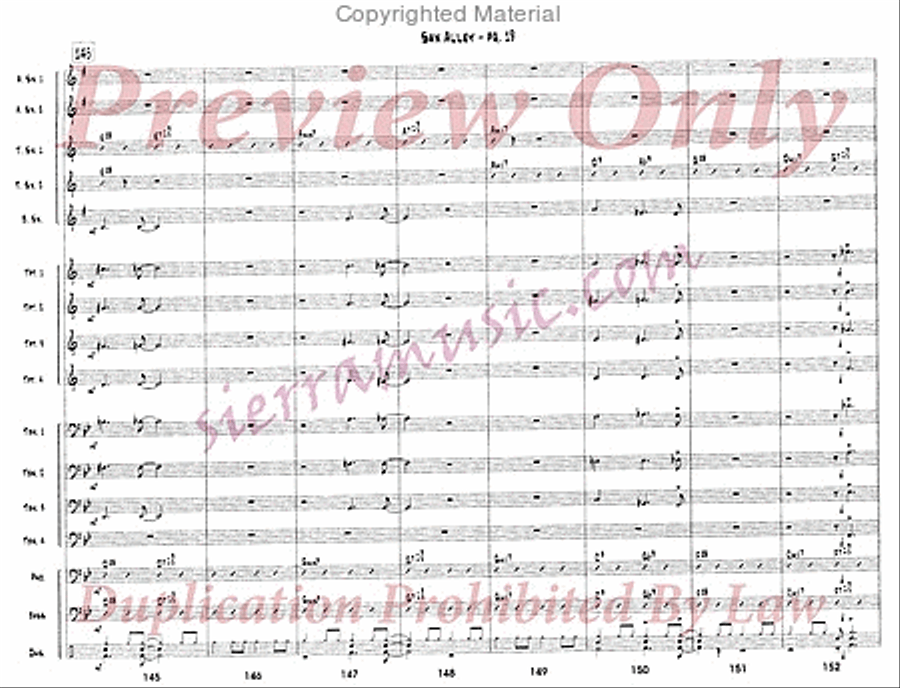 Sax Alley Jazz Ensemble scores gallery preview page 20