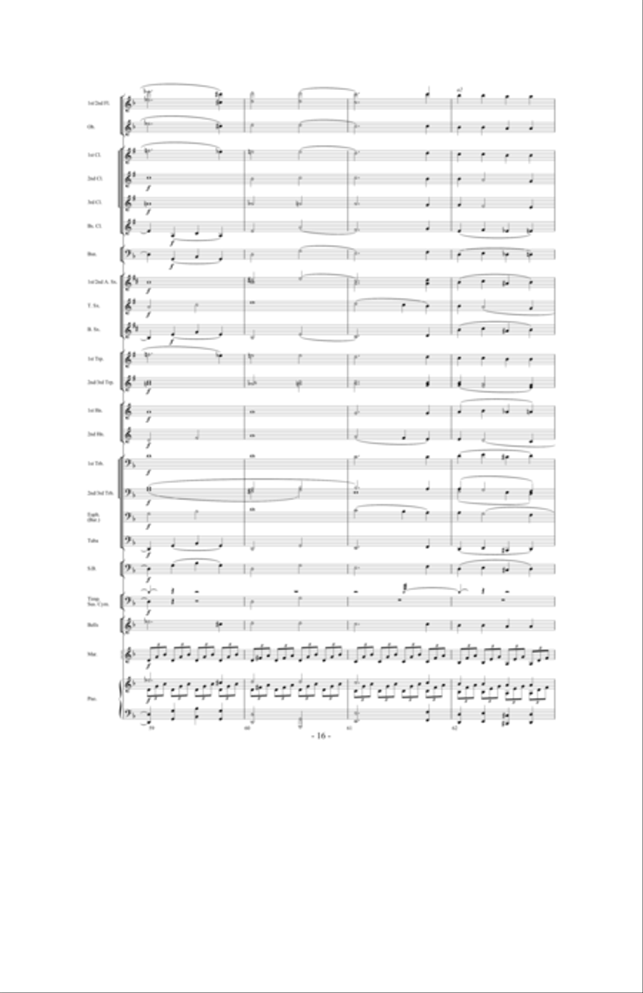 Moonlight Sonata Concert Band scores gallery preview page 15