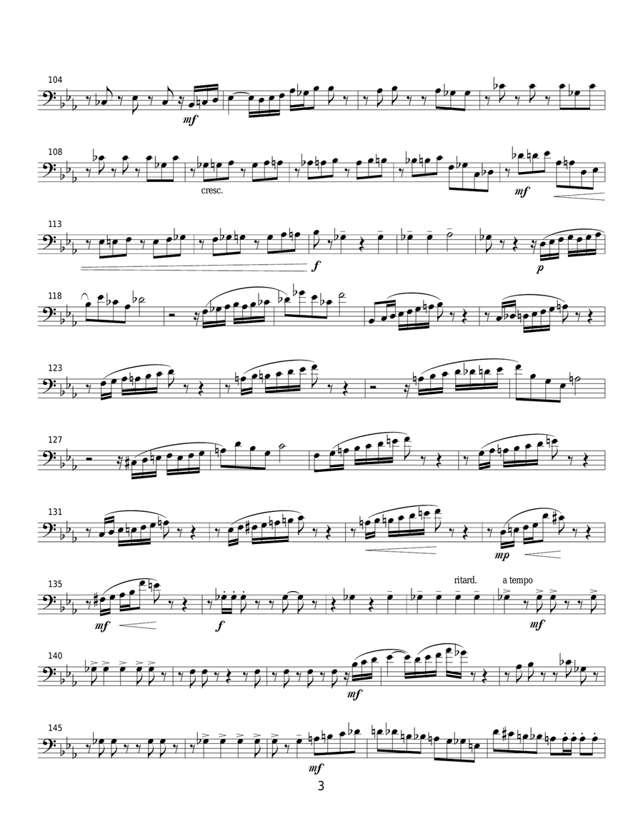 1812 Overture Trombone (for brass quintet) Brass Quintet scores gallery preview page 3