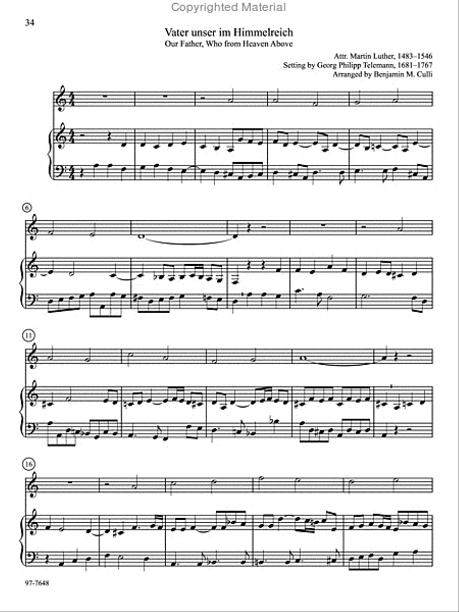 Duo Baroque: Classic Chorale Preludes Arranged for Keyboard and Any Solo Instrument, Vol. 1 Bassoon scores gallery preview page 13