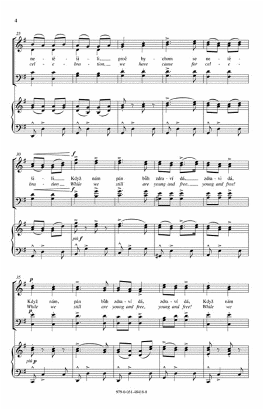 The Bartered Bride (Opening Chorus) 4-Part scores gallery preview page 3