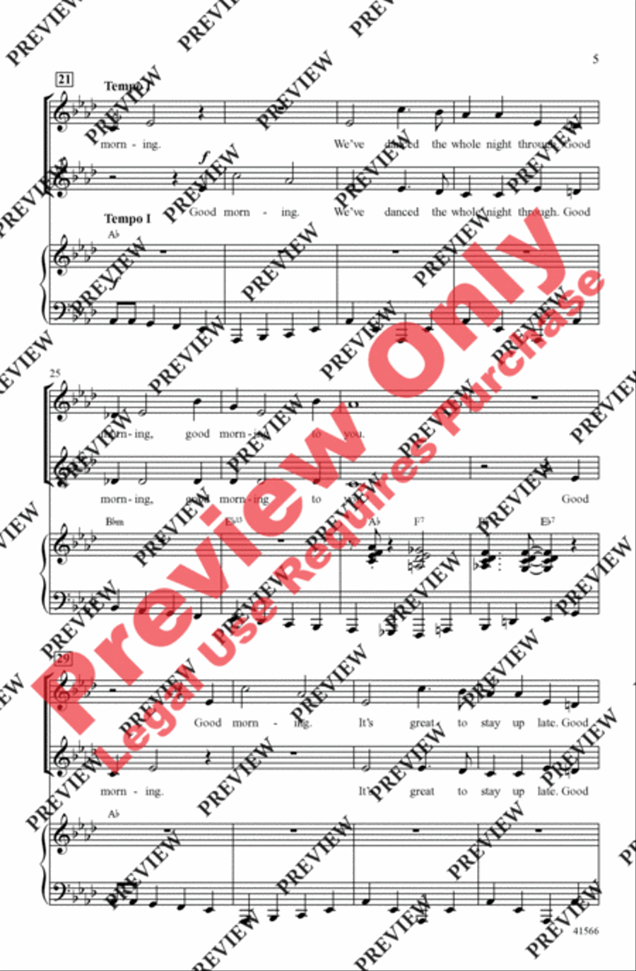 Good Morning Good Morning 2-Part scores gallery preview page 5