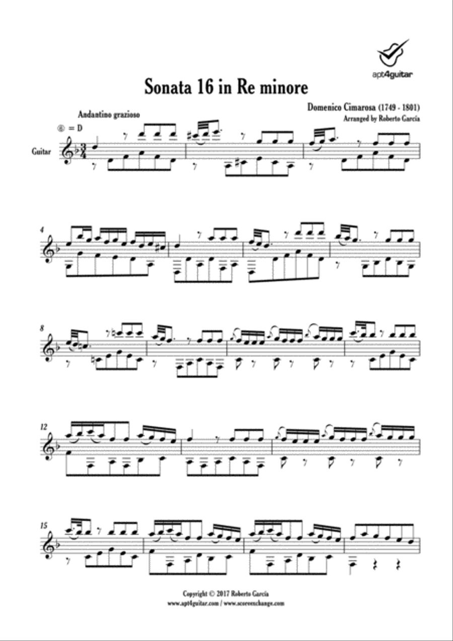 Sei Sonate Acoustic Guitar scores gallery preview page 6