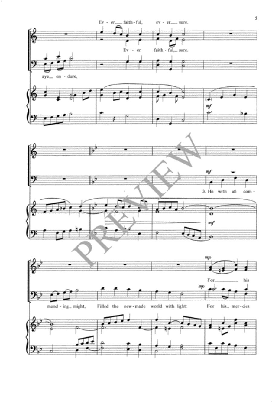 Let Us with a Gladsome Mind 4-Part scores gallery preview page 6