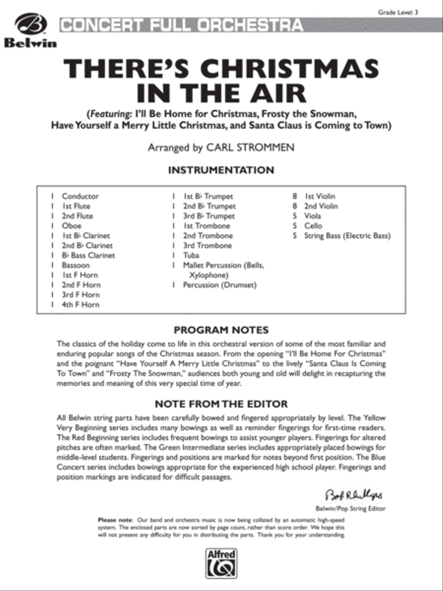 There's Christmas in the Air: Score Full Orchestra scores gallery preview page 1