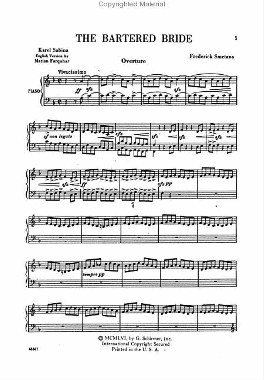 The Bartered Bride The Bartered Bride Voice scores gallery preview page 2