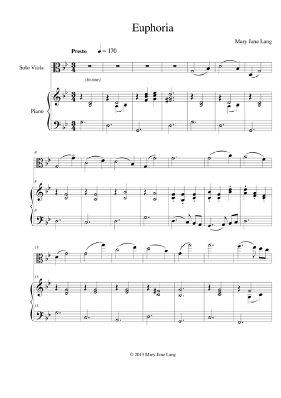 Euphoria Euphoria Viola Solo scores gallery preview page 6