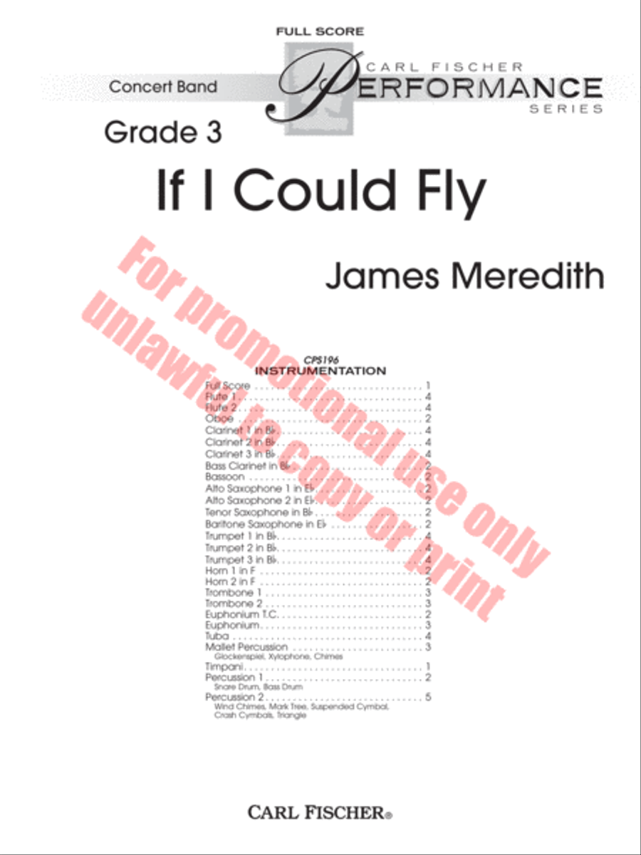 If I Could Fly Concert Band scores gallery preview page 2