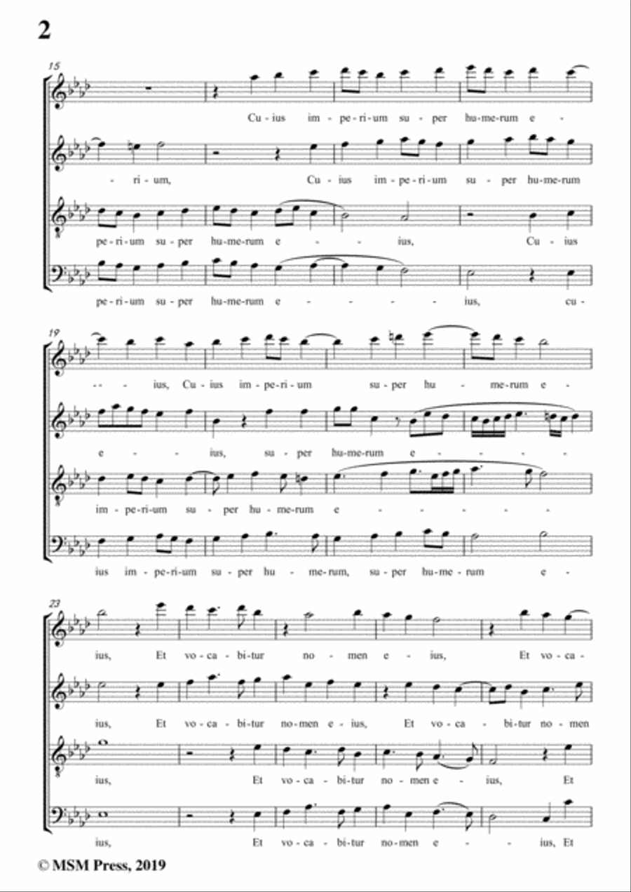 Byrd-Tui sunt coeli,T 119,in f minor,for A cappella 4-Part scores gallery preview page 4