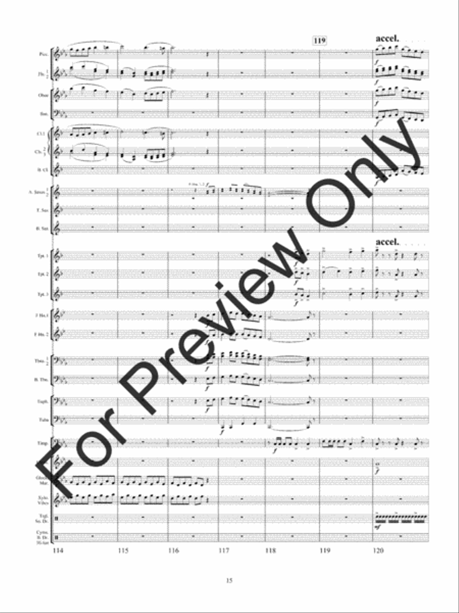 Christmas On The Town Square (Score) Concert Band scores gallery preview page 18