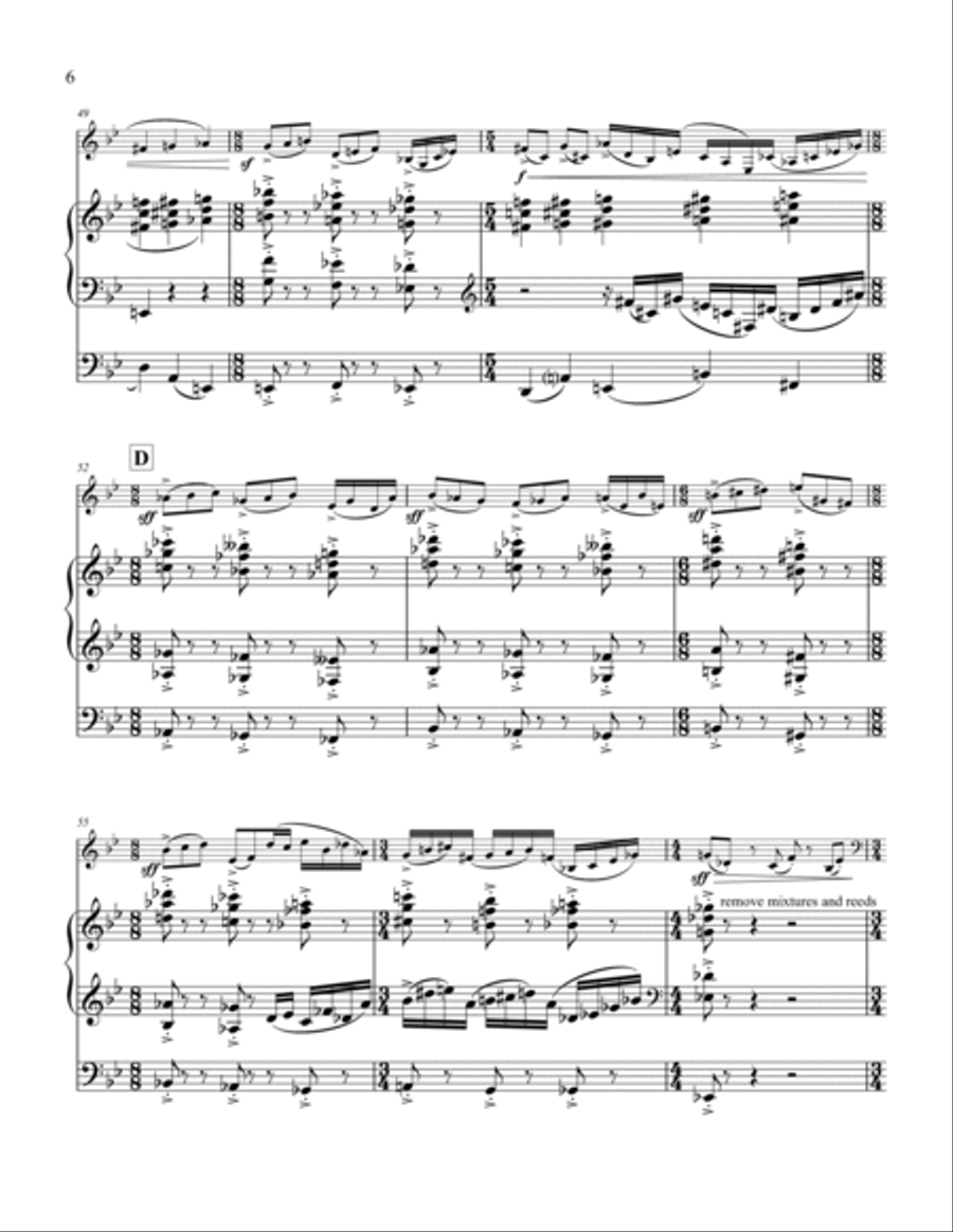 Three Psalms for Tenor Saxophone and Organ Woodwind Duet scores gallery preview page 6