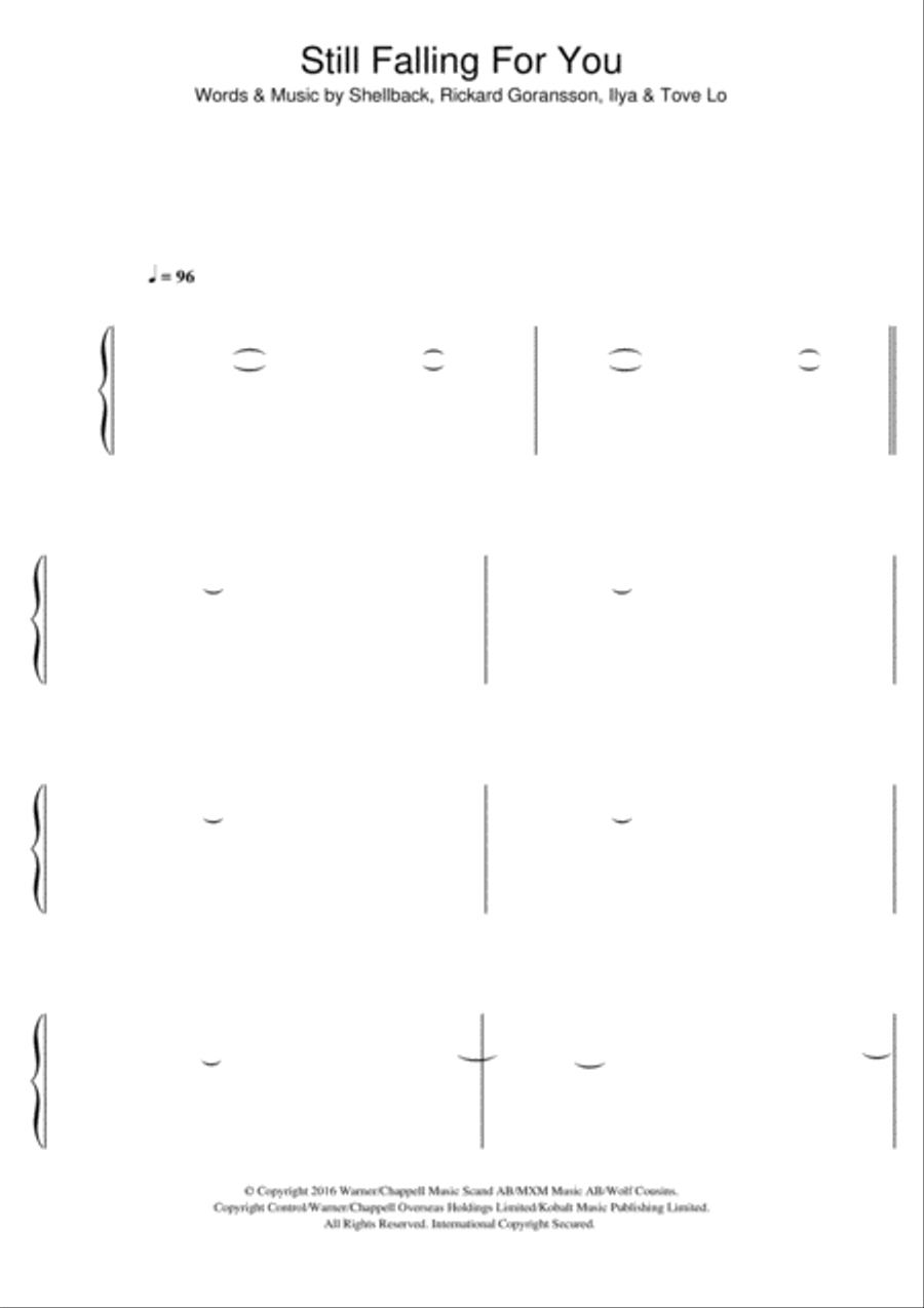 Still Falling For You Still Falling For You Easy Piano scores gallery preview page 1