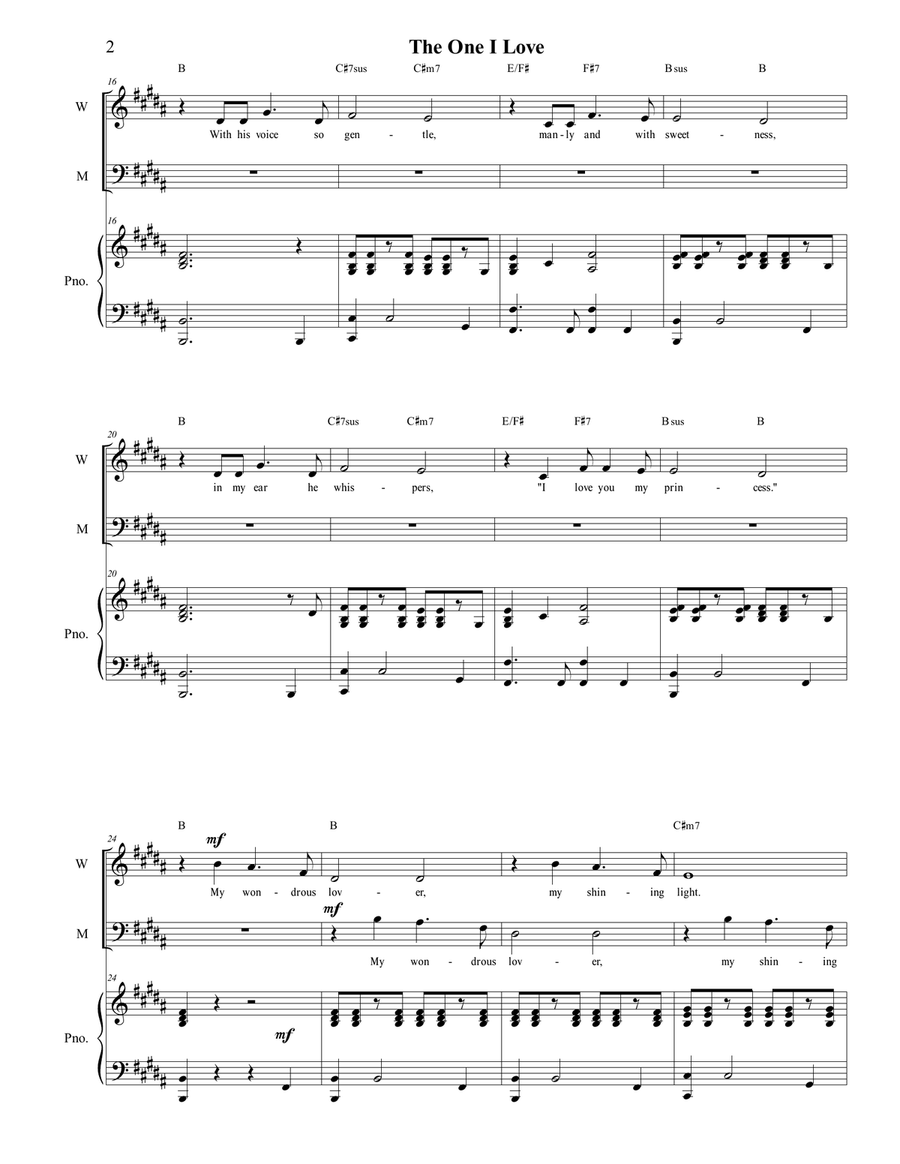 The One I Love - Vocal Duet for Man and Woman Vocal Duet scores gallery preview page 4