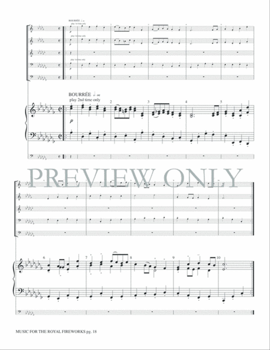 Music for the Royal Fireworks Brass Ensemble scores gallery preview page 20