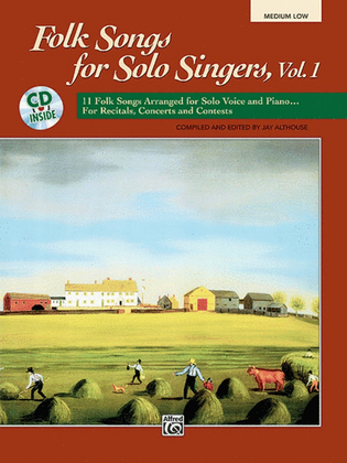 Folk Songs For Solo Singers Book 1 Med Low Book/CD