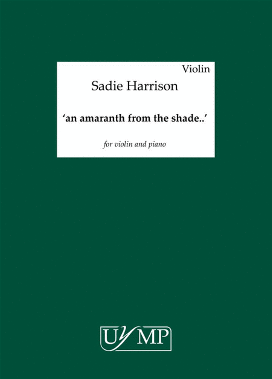 '..an amaranth from the shade..' Violin Solo scores gallery preview page 1
