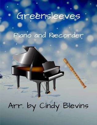 Book cover for Greensleeves, Piano and Recorder