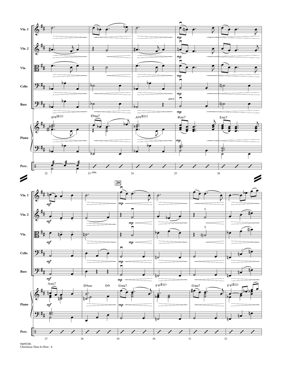 Christmas Time Is Here - Full Score Orchestra scores gallery preview page 4