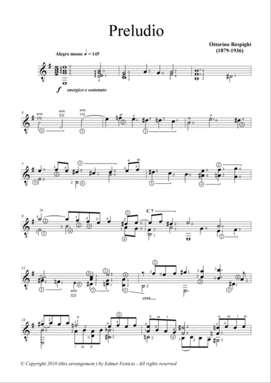Preludio Preludio Classical Guitar scores gallery preview page 2