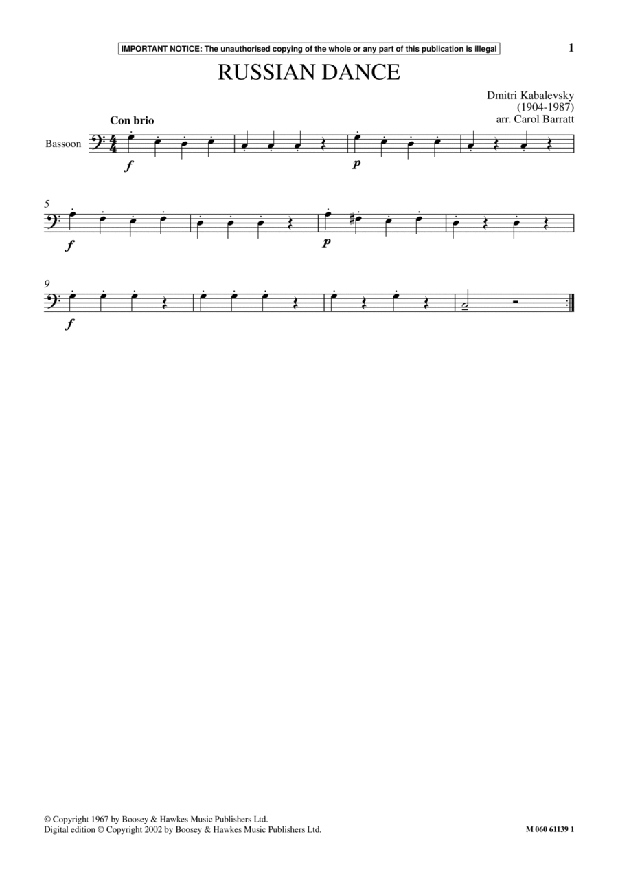 Russian Dance Russian Dance School and Community scores gallery preview page 1