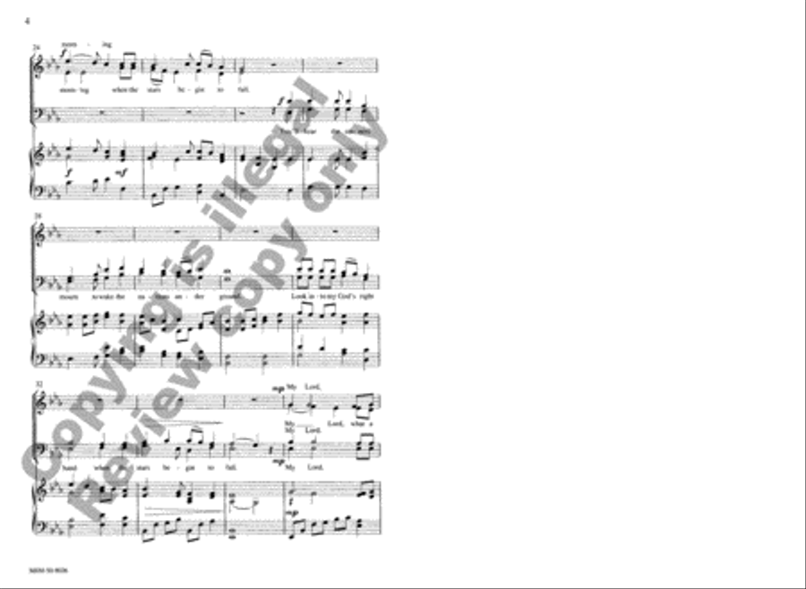 My Lord, What a Morning 4-Part scores gallery preview page 4