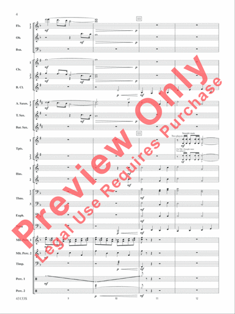 And Heaven and Nature Ring! Concert Band scores gallery preview page 5