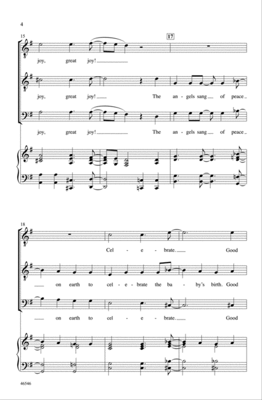Good News, Great Joy! Choir scores gallery preview page 3
