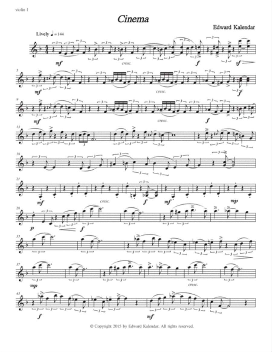 Cinema Cinema String Quintet scores gallery preview page 1