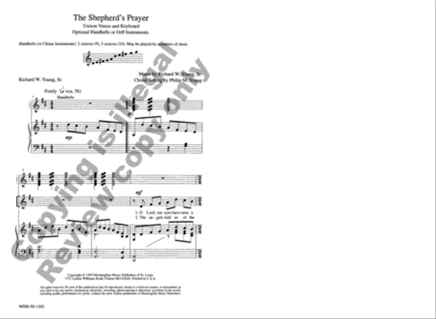 The Shepherd's Prayer Unison Choir scores gallery preview page 2