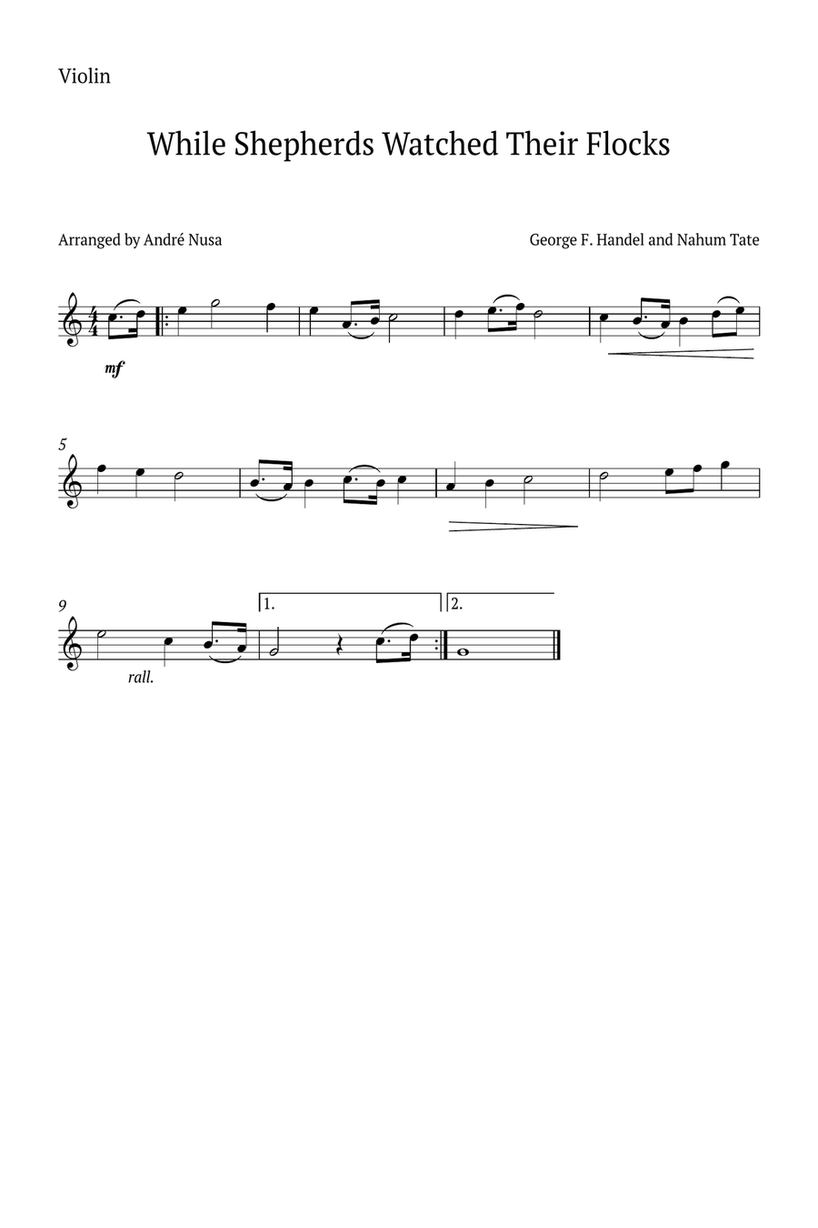 While Shepherds Watched Their Flocks Small Ensemble scores gallery preview page 4