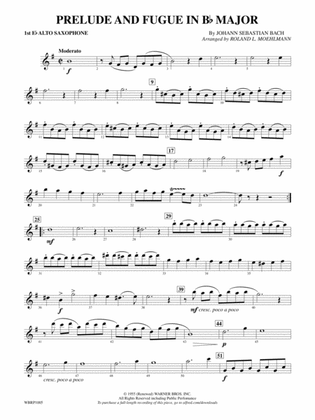 Prelude and Fugue in B-Flat Major: E-flat Alto Saxophone
