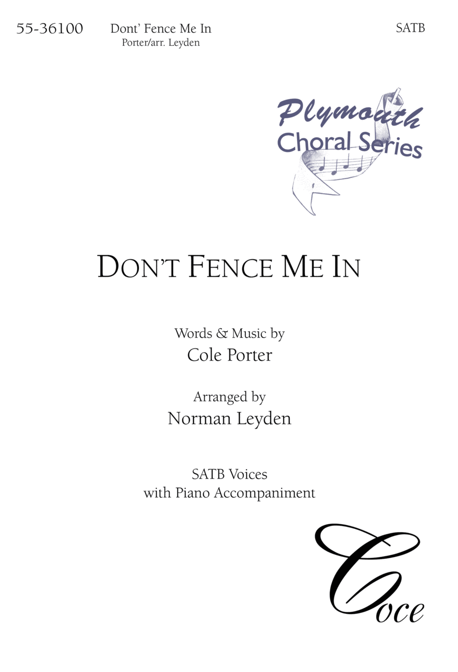 Don't Fence Me In Don't Fence Me In 4-Part scores gallery preview page 1