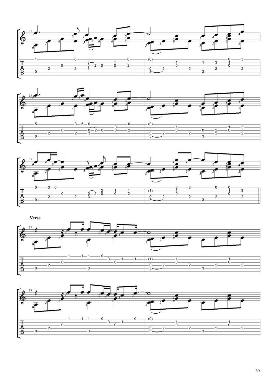 Happier Guitar Tablature scores gallery preview page 4