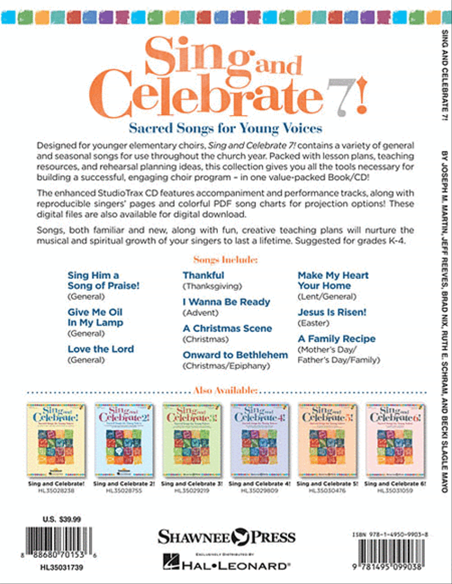 Sing and Celebrate 7! Sacred Songs for Young Voices Sing and Celebrate 7! Sacred Songs for Young Voices Unison Choir scores gallery preview page 3