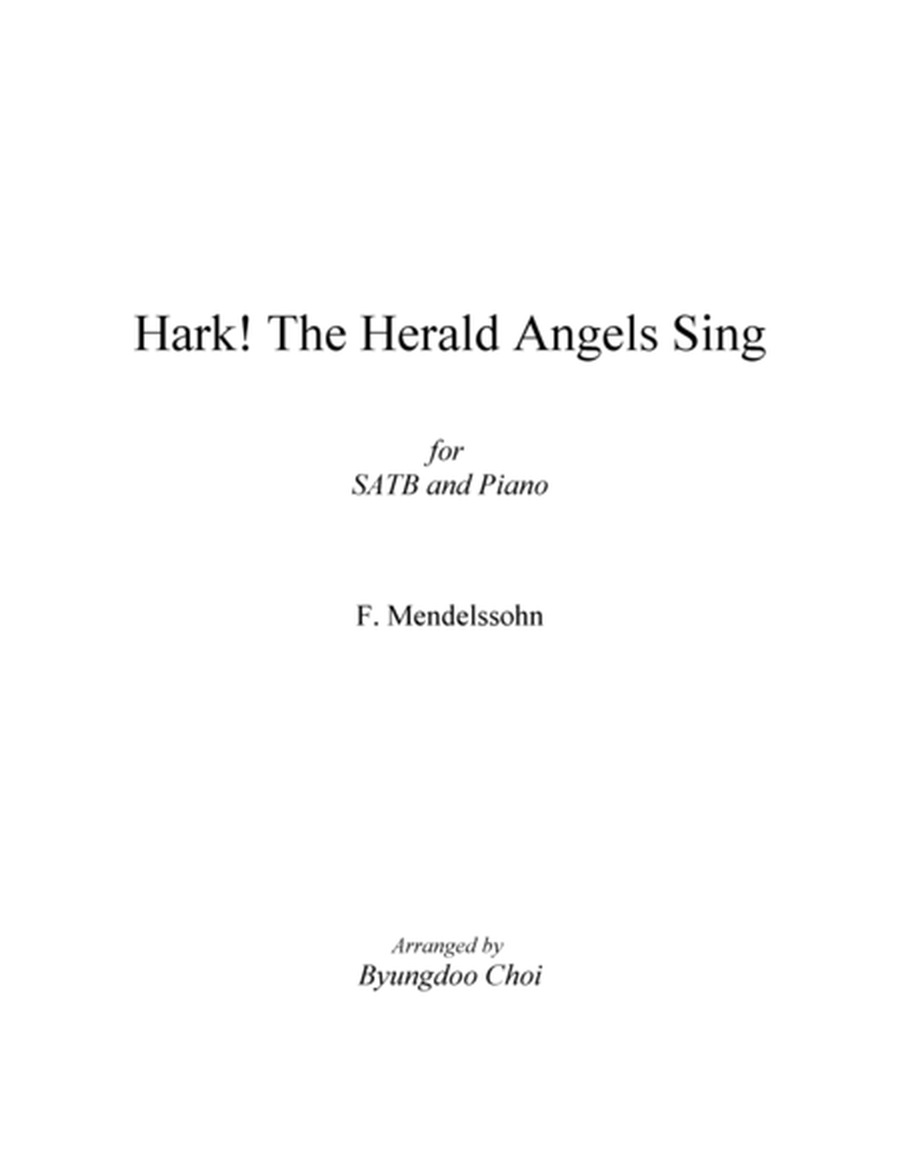 Hark the herald angels sing for SATB and piano