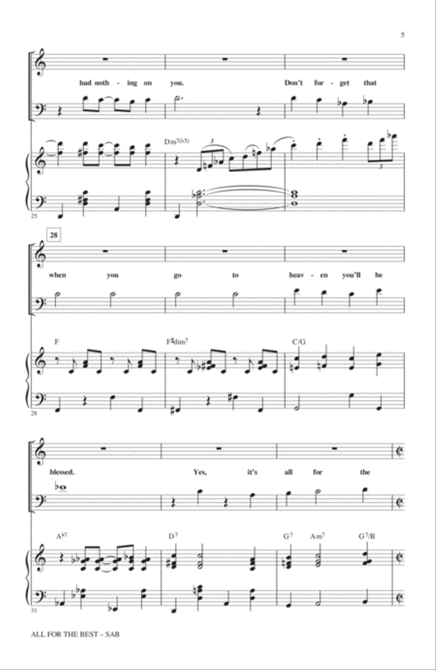 All For The Best 3-Part scores gallery preview page 4